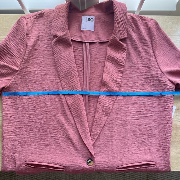 *NWT* Juniors' SO® Oversized Lightweight Blazer - Mauve - Size M - Picture 11 of 15
